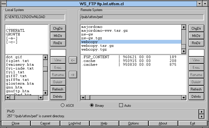 FTP en consola grfica